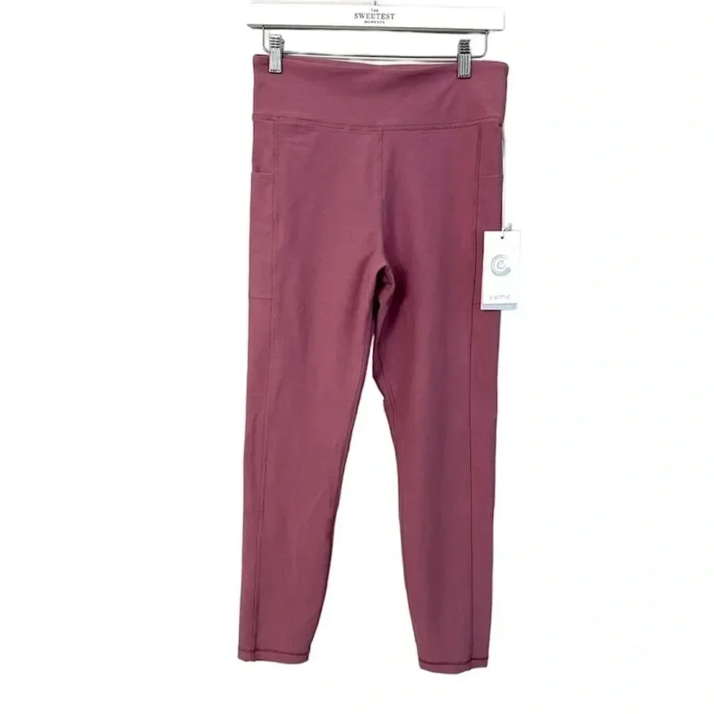 NWT Calme by Johnny Was Endurance High Waist Legging 7/8 w/ Pockets Sz Large